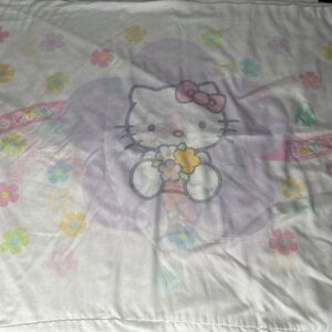 HK Hello Kitty Pillow Case Y2K Sanrio Flower Girls Twin